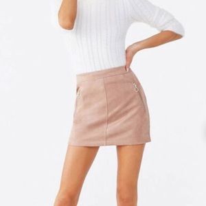 Forever 21 | Dusty Rose Suede Mini Skirt